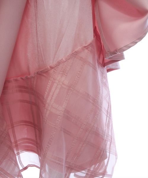 CLEAR BASIC（クリアベーシック）の「【低身長対応／サイズ展開あり】シアーチェックドッキングアシンメトリースカート[大人 フェミニン 上品]≪新色追加≫（スカート・レディース・アイボリー/ブラック/ピンク/サックスブルー・F/PF）」の17枚目の写真