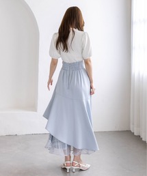 CLEAR BASIC（クリアベーシック）の「【低身長対応／サイズ展開あり】アソート柄シアードッキングアシンメトリースカート（スカート）」