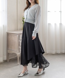 CLEAR BASIC（クリアベーシック）の「【低身長対応／サイズ展開あり】アソート柄シアードッキングアシンメトリースカート（スカート）」