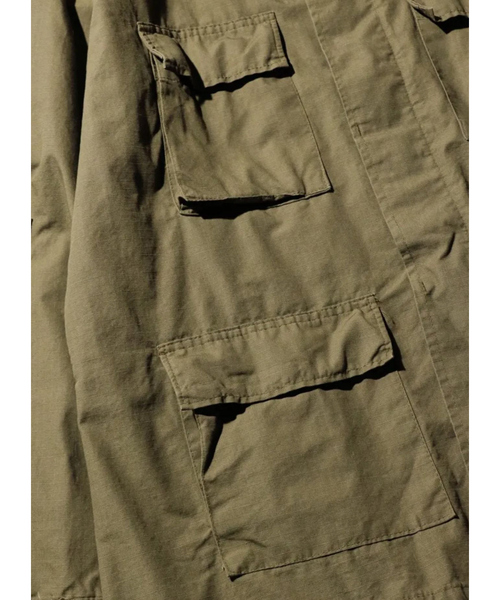 THRIFTY LOOK(スリフティールック)の「【U.S MILITARY】 BDU FATIGUE JACKET COTTON RIP-STOP COMMERCIAL MODEL OZONE WASHED (LONG)/ミリタリー【WEB限定】(ブルゾン・メンズ・グリーン系その他・XL/L)」の5枚目の写真