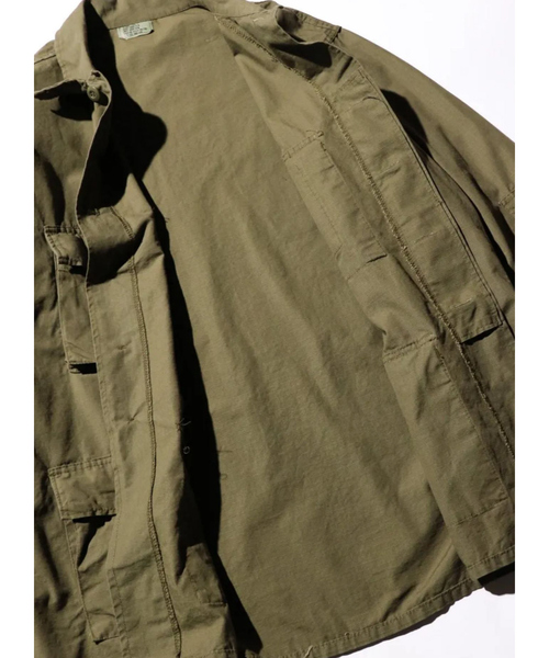 THRIFTY LOOK(スリフティールック)の「【U.S MILITARY】 BDU FATIGUE JACKET COTTON RIP-STOP COMMERCIAL MODEL OZONE WASHED (LONG)/ミリタリー【WEB限定】(ブルゾン・メンズ・グリーン系その他・XL/L)」の9枚目の写真