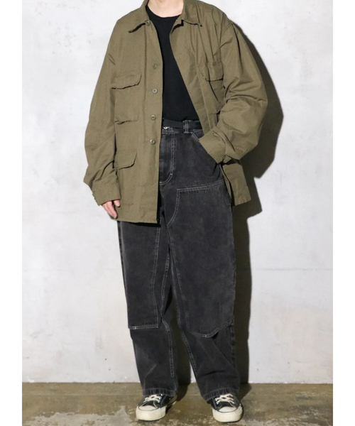 THRIFTY LOOK(スリフティールック)の「【U.S MILITARY】 BDU FATIGUE JACKET COTTON RIP-STOP COMMERCIAL MODEL OZONE WASHED (LONG)/ミリタリー【WEB限定】(ブルゾン・メンズ・グリーン系その他・XL/L)」の10枚目の写真