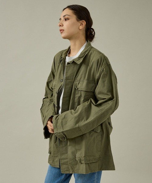 THRIFTY LOOK(スリフティールック)の「【U.S MILITARY】 BDU FATIGUE JACKET COTTON RIP-STOP COMMERCIAL MODEL OZONE WASHED (LONG)/ミリタリー【WEB限定】(ブルゾン・メンズ・グリーン系その他・XL/L)」の13枚目の写真