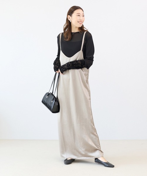 Aletta vita(アレッタビータ)の「異素材切替シアープルオーバー(Tシャツ/カットソー・レディース・ブラック/アイボリー・FREE)」の10枚目の写真