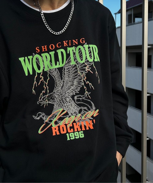 MODISH GAZE(モディシュガゼ)の「【MODISH GAZE】WORLD TOUR バンド風デザイン裏毛スウェット(スウェット・メンズ・ホワイト・MEDIUM)」の17枚目の写真