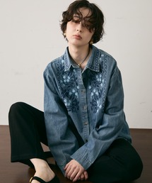 デニム」に該当するシャツ/ブラウス（刺繍）ファッション通販 - ZOZOTOWN