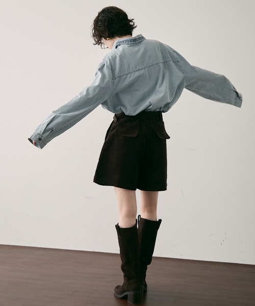 Trish（トリッシュ）の「オリエンタル刺繍デニムシャツ（シャツ/ブラウス・レディース・ネイビー/サックスブルー・FREE）」の21枚目の写真