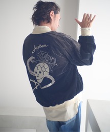 ADAMPATEK/aged velour souvenir jacket/エイジング加工リバーシブルベロアスカジャン