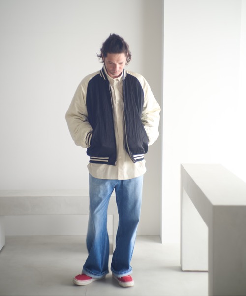ADAM PATEK（アダムパテック）の「ADAMPATEK/aged velour souvenir jacket/エイジング加工リバーシブルベロアスカジャン（ブルゾン・メンズ・ブラック×ホワイト/ブラック×ブラック・1/2）」の18枚目の写真
