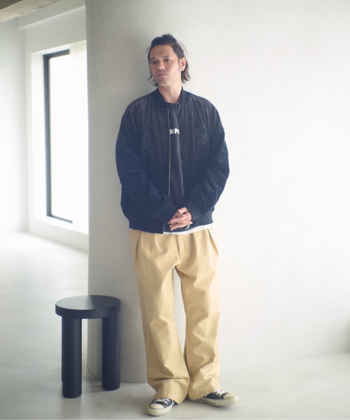 ADAM PATEK（アダムパテック）の「ADAMPATEK/aged velour souvenir jacket/エイジング加工リバーシブルベロアスカジャン（ブルゾン・メンズ・ブラック×ホワイト/ブラック×ブラック・1/2）」の9枚目の写真