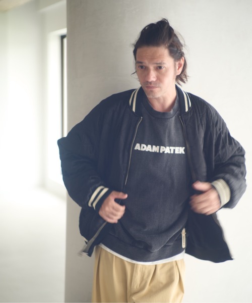 ADAM PATEK（アダムパテック）の「ADAMPATEK/aged velour souvenir jacket/エイジング加工リバーシブルベロアスカジャン（ブルゾン・メンズ・ブラック×ホワイト/ブラック×ブラック・1/2）」の7枚目の写真