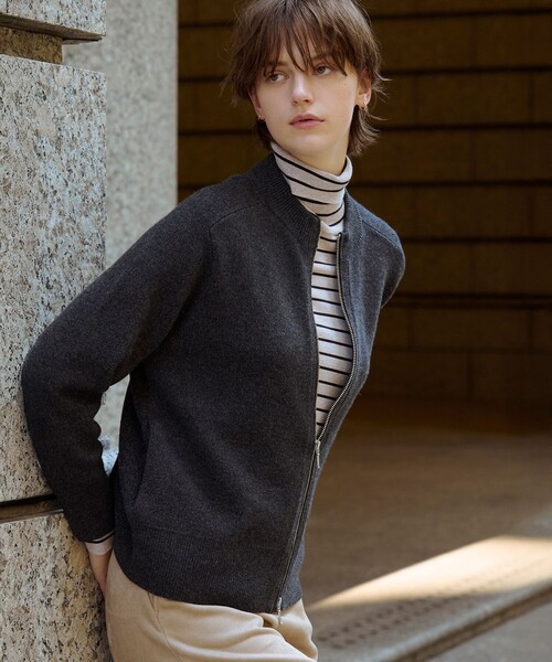 セール】CAT ジップアップ ブルゾン ニット（ニット/セーター）｜J