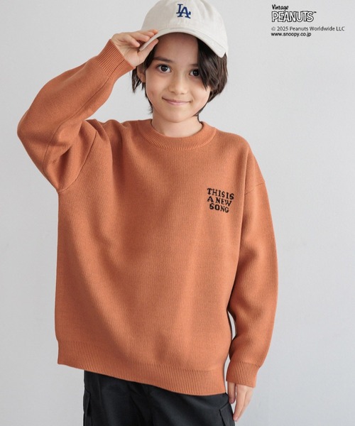 PEANUTS（ピーナッツ）の「[お家で洗える♪]【PEANUTS×BAYFLOW】ピーナッツニット(KIDS)（ニット/セーター・キッズ・オフホワイト/オレンジ/ネイビー/ベージュ・150cm/130cm/110cm）」の4枚目の写真
