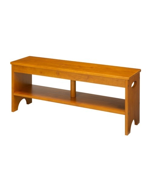 天然木玄関ベンチ90