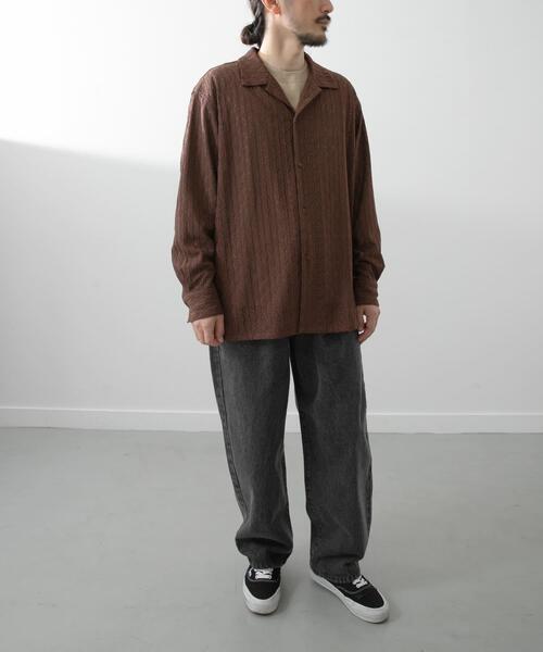 ITEMS URBANRESEARCH(アイテムズ アーバンリサーチ)の「Dusty Wide Tapered Jeans(その他パンツ・メンズ・ブラック系その他/ベージュ系その他/ブルー系その他・MEDIUM/LARGE)」の6枚目の写真