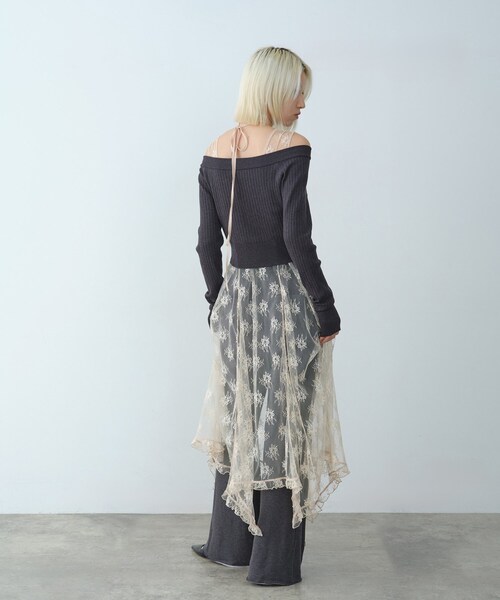 CODE A（コードエー）の「short cardigan（カーディガン/ボレロ・レディース・アイボリー/ライトイエロー系/ダークグレー・00）」の10枚目の写真