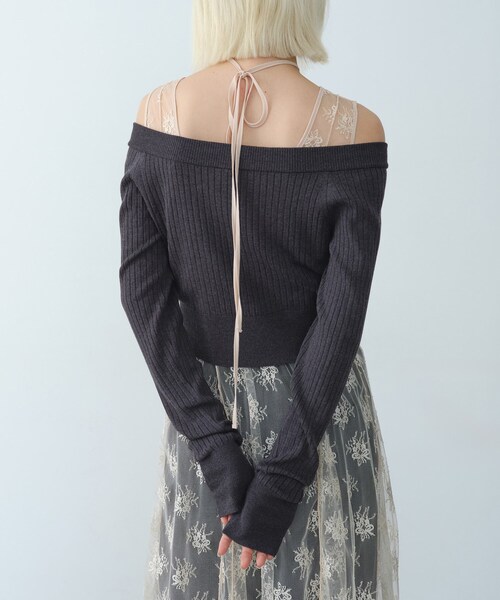 CODE A（コードエー）の「short cardigan（カーディガン/ボレロ・レディース・アイボリー/ライトイエロー系/ダークグレー・00）」の11枚目の写真