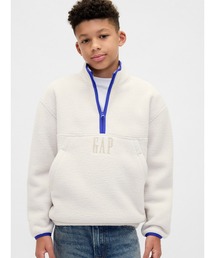 GAP | ボア Gapロゴ ハーフジップ プルオーバー (キッズ)(スウェット)