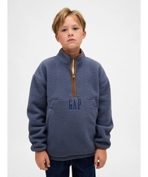 GAP(ギャップ)のボア Gapロゴ ハーフジップ プルオーバー (キッズ)(スウェット)