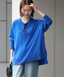 JOURNAL STANDARD ネイビー ポロネック スウェット JOURNAL STANDARD ネイビー ポロネック スウェット