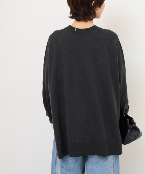 JOURNAL STANDARD relume(ジャーナルスタンダード レリューム)の「《一部WEB限定追加2》BiellaYarnワイドクルーネックプルオーバー(ニット/セーター・レディース・ブラウン/ライトグレー/チャコールグレー/ライトブルー/レッド・FREE)」の13枚目の写真