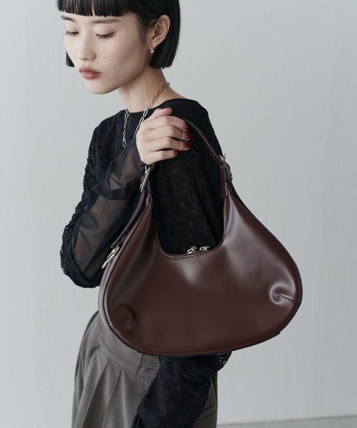 MAHIYA sla Pearl Leather Baby Bag 新品未使用 MAY別注レザーワンハンドルハーフムーンバッグ（ハンドバッグ）｜Lui's