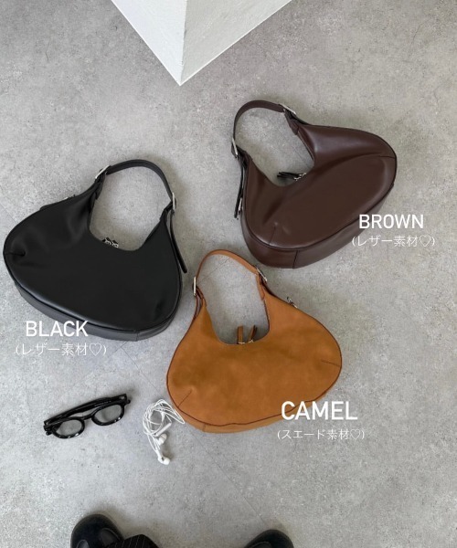 Lui's（ルイス）の「MAY別注レザーワンハンドルハーフムーンバッグ（ハンドバッグ・レディース・ブラック/ブラウン系その他/ブラウン・FREE）」の13枚目の写真