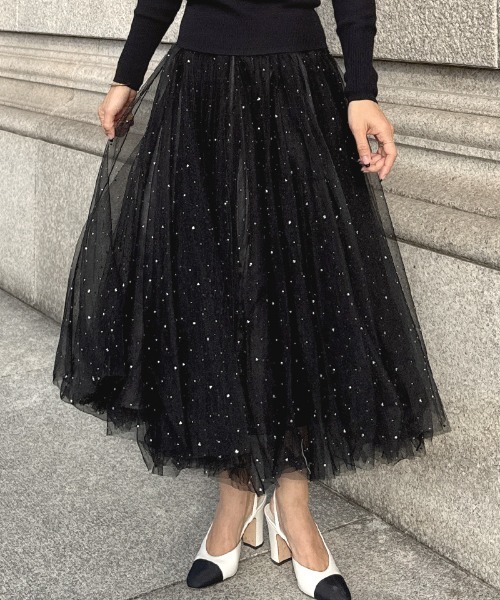 クリスタルチュールスカート（スカート）｜JENNE（ジェンヌ）の