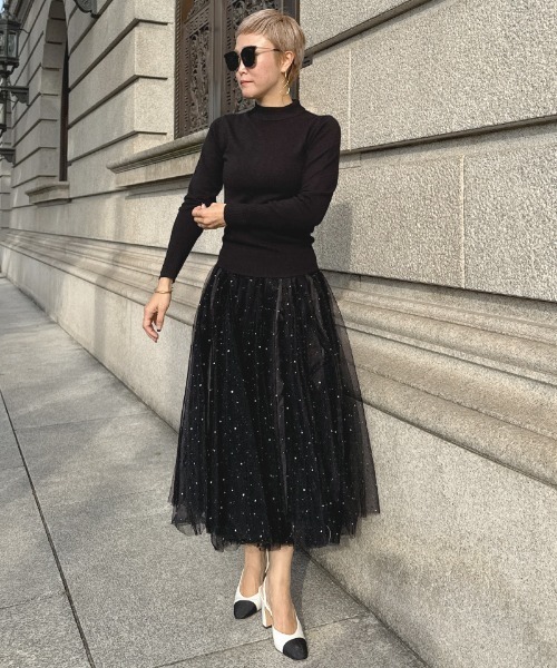 クリスタルチュールスカート（スカート）｜JENNE（ジェンヌ）の