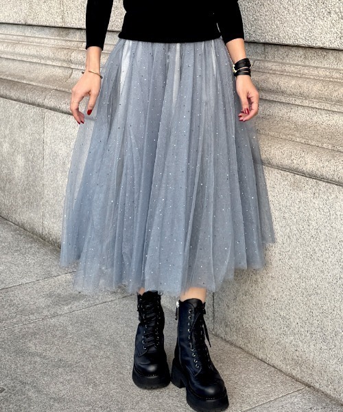 クリスタルチュールスカート（スカート）｜JENNE（ジェンヌ）の