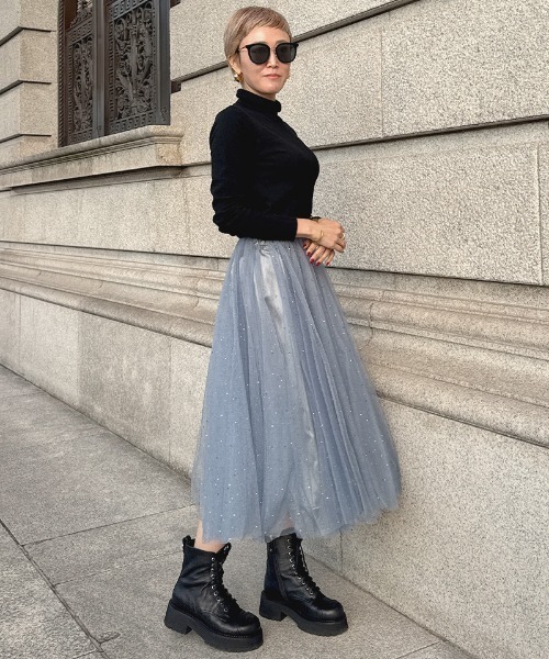 クリスタルチュールスカート（スカート）｜JENNE（ジェンヌ）の