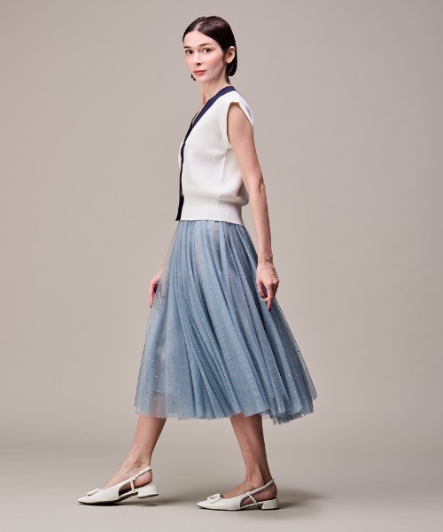 JENNE（ジェンヌ）の「クリスタルチュールスカート（スカート・レディース・グレー/ブルー/ブラック/ピンク・SMALL/LARGE/MEDIUM）」の18枚目の写真