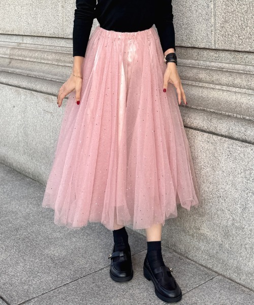 クリスタルチュールスカート（スカート）｜JENNE（ジェンヌ）の