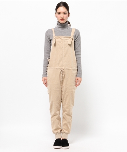 LBC（エルビーシー）の「コットンポリコーデュロイ裾リブサロペット（その他パンツ・レディース・ネイビー/ベージュ/ブラウン・LARGE/MEDIUM）」の2枚目の写真