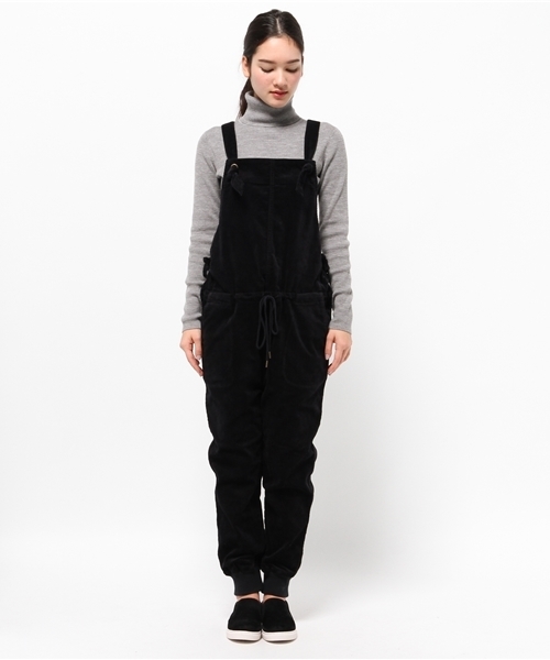 LBC（エルビーシー）の「コットンポリコーデュロイ裾リブサロペット（その他パンツ・レディース・ネイビー/ベージュ/ブラウン・LARGE/MEDIUM）」の3枚目の写真