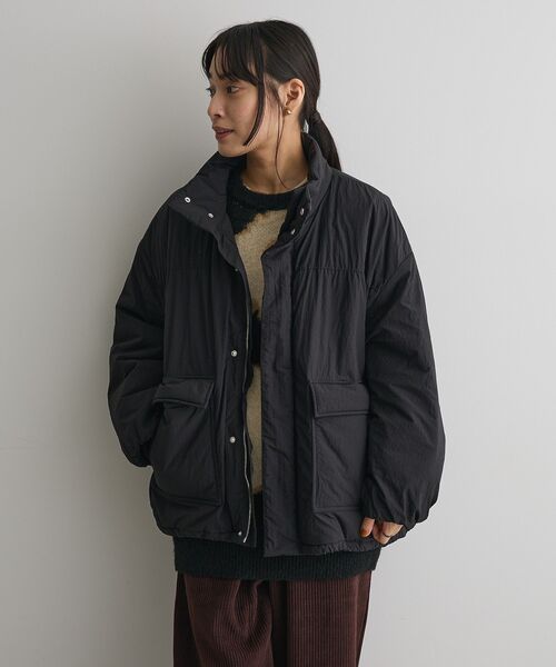 CRAFT STANDARD BOUTIQUE（クラフトスタンダードブティック）の「ライト中綿ビッグブルゾン◆（ブルゾン・レディース・ブラック/アイボリー/ブラウン・FREE）」の7枚目の写真