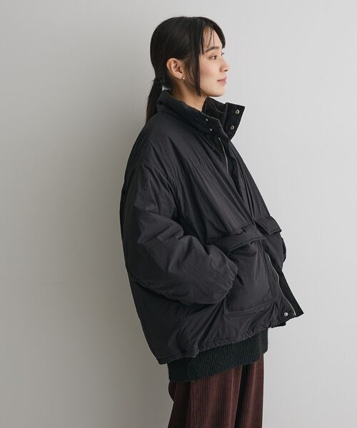 CRAFT STANDARD BOUTIQUE（クラフトスタンダードブティック）の「ライト中綿ビッグブルゾン◆（ブルゾン・レディース・ブラック/アイボリー/ブラウン・FREE）」の9枚目の写真