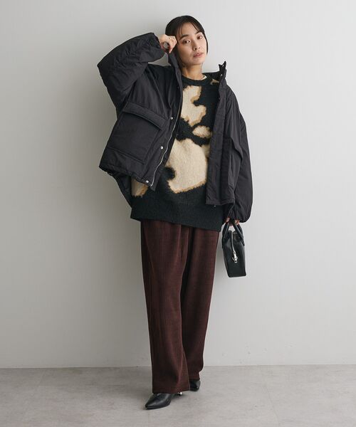 CRAFT STANDARD BOUTIQUE（クラフトスタンダードブティック）の「ライト中綿ビッグブルゾン◆（ブルゾン・レディース・ブラック/アイボリー/ブラウン・FREE）」の10枚目の写真