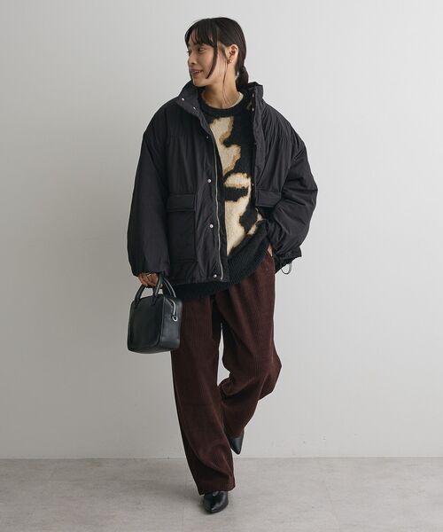 CRAFT STANDARD BOUTIQUE（クラフトスタンダードブティック）の「ライト中綿ビッグブルゾン◆（ブルゾン・レディース・ブラック/アイボリー/ブラウン・FREE）」の11枚目の写真