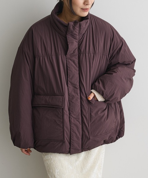 CRAFT STANDARD BOUTIQUE（クラフトスタンダードブティック）の「ライト中綿ビッグブルゾン◆（ブルゾン・レディース・ブラック/アイボリー/ブラウン・FREE）」の3枚目の写真