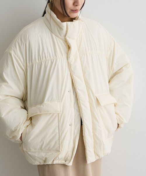CRAFT STANDARD BOUTIQUE（クラフトスタンダードブティック）の「ライト中綿ビッグブルゾン◆（ブルゾン・レディース・ブラック/アイボリー/ブラウン・FREE）」の2枚目の写真