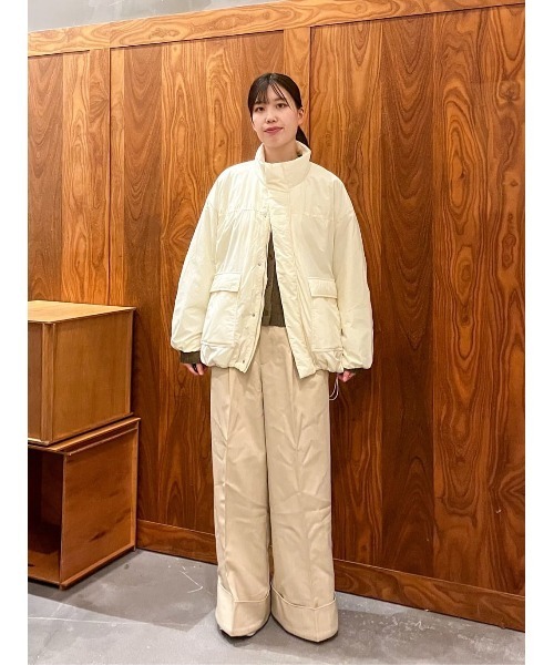 CRAFT STANDARD BOUTIQUE（クラフトスタンダードブティック）の「ライト中綿ビッグブルゾン◆（ブルゾン・レディース・ブラック/アイボリー/ブラウン・FREE）」の5枚目の写真