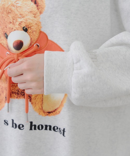 キラキラロゴクマ裏起毛スウェット（スウェット）｜continuer de NICE