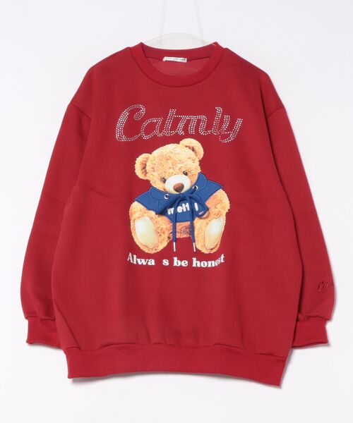 セール】キラキラロゴクマ裏起毛スウェット（スウェット）｜continuer