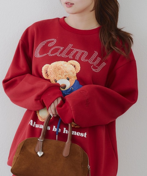 セール】キラキラロゴクマ裏起毛スウェット（スウェット）｜continuer