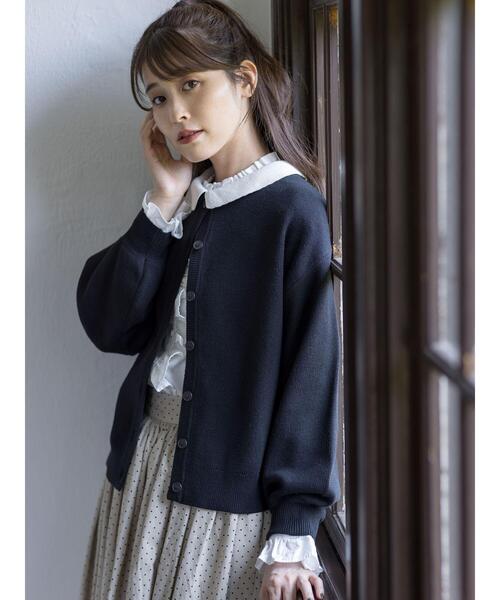 Samansa Mos2（サマンサ モスモス）の「【ゆべし×Samansa Mos2】マルチWAYニット（カーディガン/ボレロ・レディース・ベージュ/キャメル/ブラック/レッド・F）」の2枚目の写真