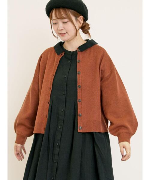 Samansa Mos2（サマンサ モスモス）の「【ゆべし×Samansa Mos2】マルチWAYニット（カーディガン/ボレロ・レディース・ベージュ/キャメル/ブラック/レッド・F）」の5枚目の写真