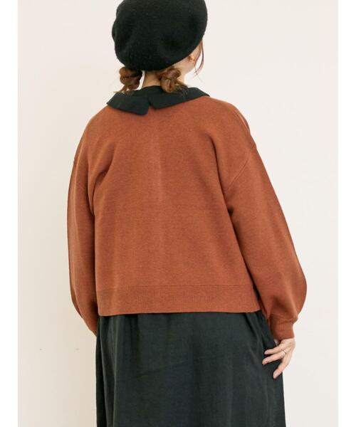 Samansa Mos2（サマンサ モスモス）の「【ゆべし×Samansa Mos2】マルチWAYニット（カーディガン/ボレロ・レディース・ベージュ/キャメル/ブラック/レッド・F）」の6枚目の写真