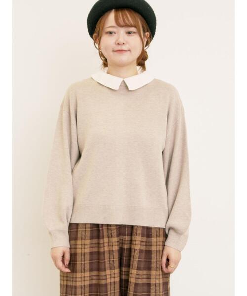 Samansa Mos2（サマンサ モスモス）の「【ゆべし×Samansa Mos2】マルチWAYニット（カーディガン/ボレロ・レディース・ベージュ/キャメル/ブラック/レッド・F）」の9枚目の写真