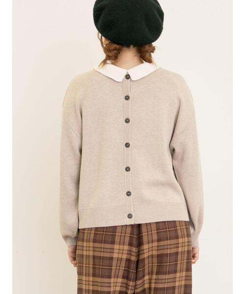 Samansa Mos2（サマンサ モスモス）の「【ゆべし×Samansa Mos2】マルチWAYニット（カーディガン/ボレロ・レディース・ベージュ/キャメル/ブラック/レッド・F）」の11枚目の写真